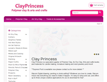 Tablet Screenshot of clayprincess.com.au
